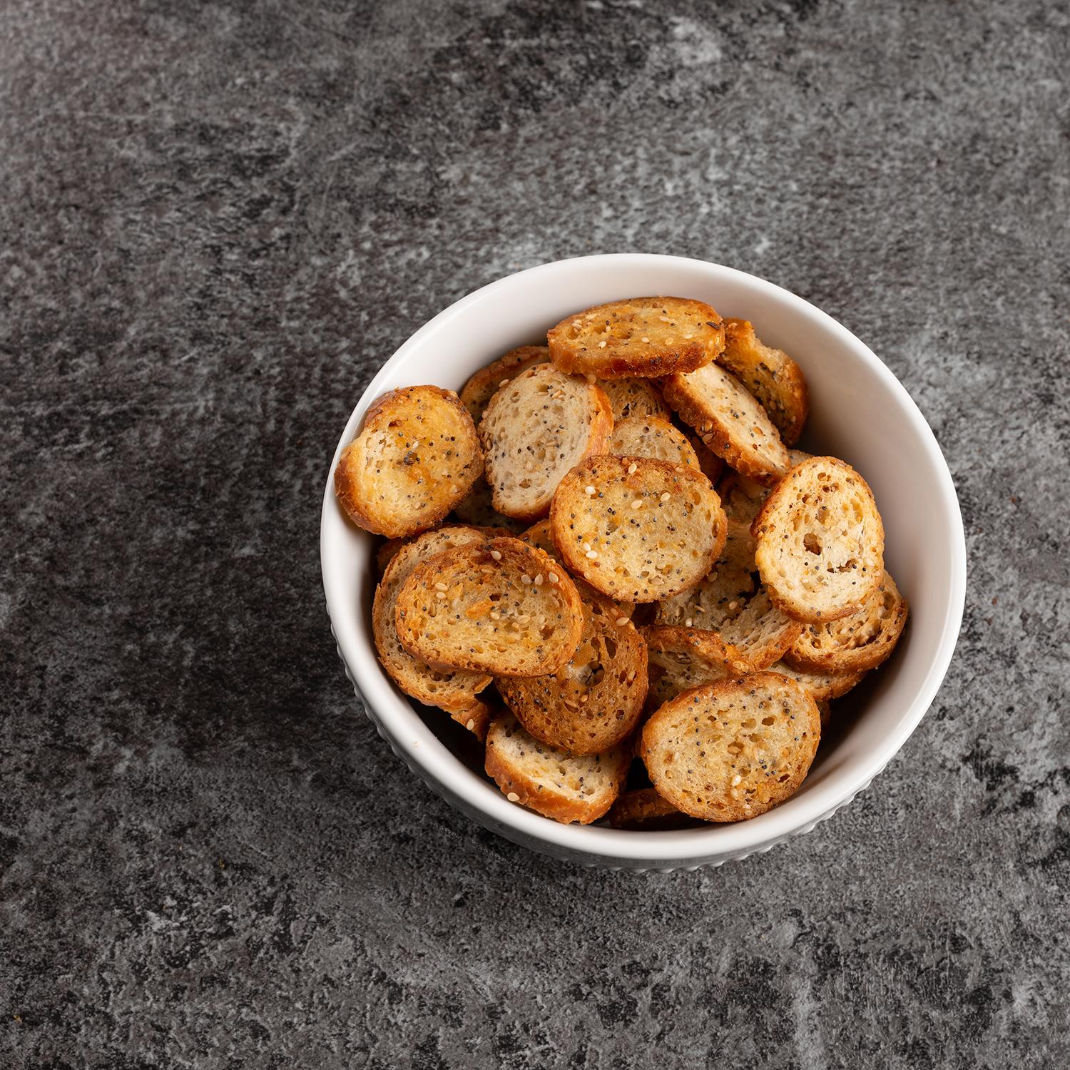 Everything Bagel Chips in a bowl